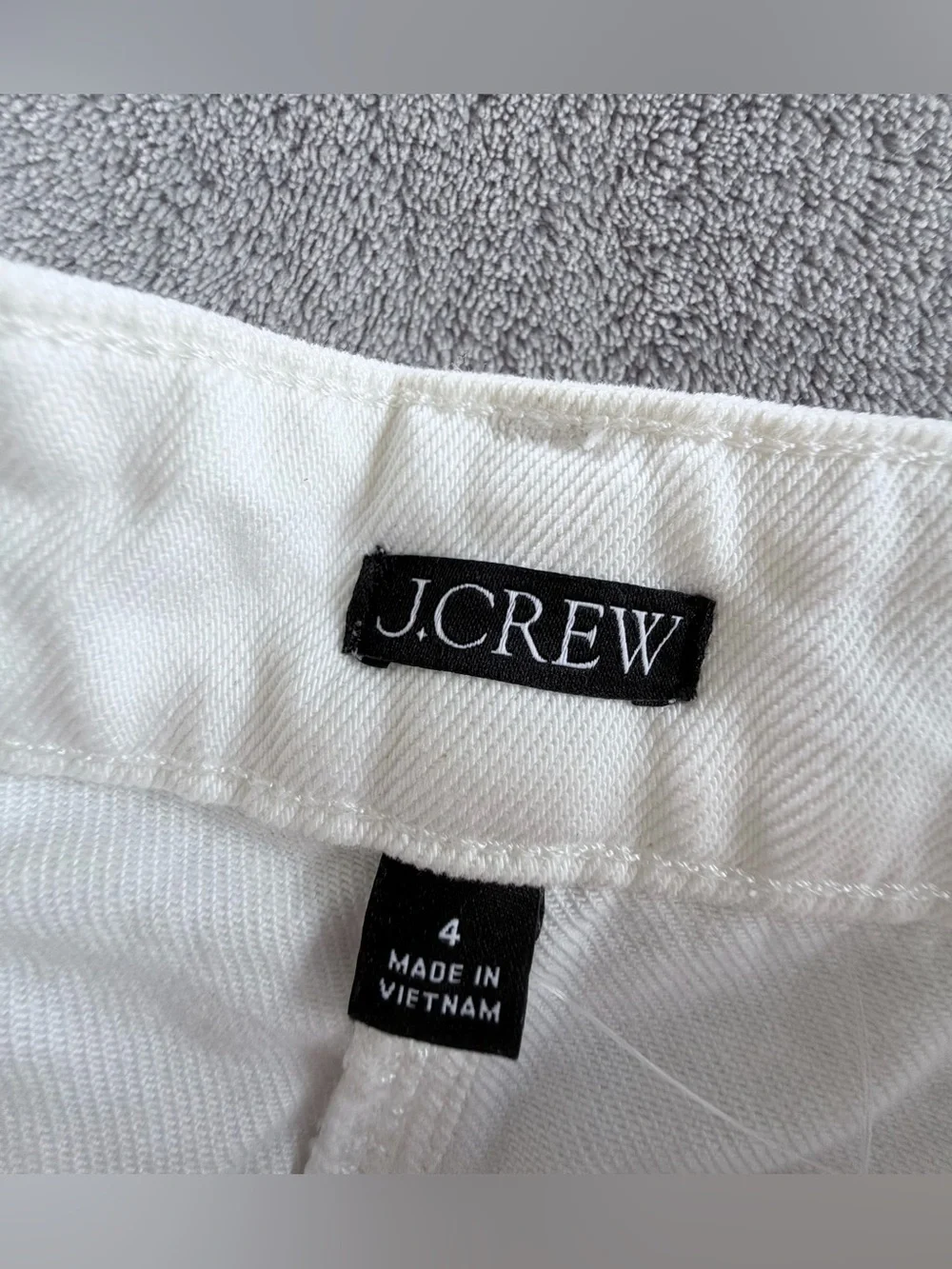 J Crew Womens White High Rise Jeans 100% Cotton Size 4